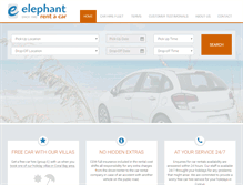 Tablet Screenshot of elephantrentacar.com